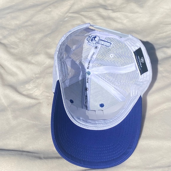 Bass Nation‎ Fishing Trucker Hat Cap Blue White Mesh Snapback NEW - Picture 7 of 9